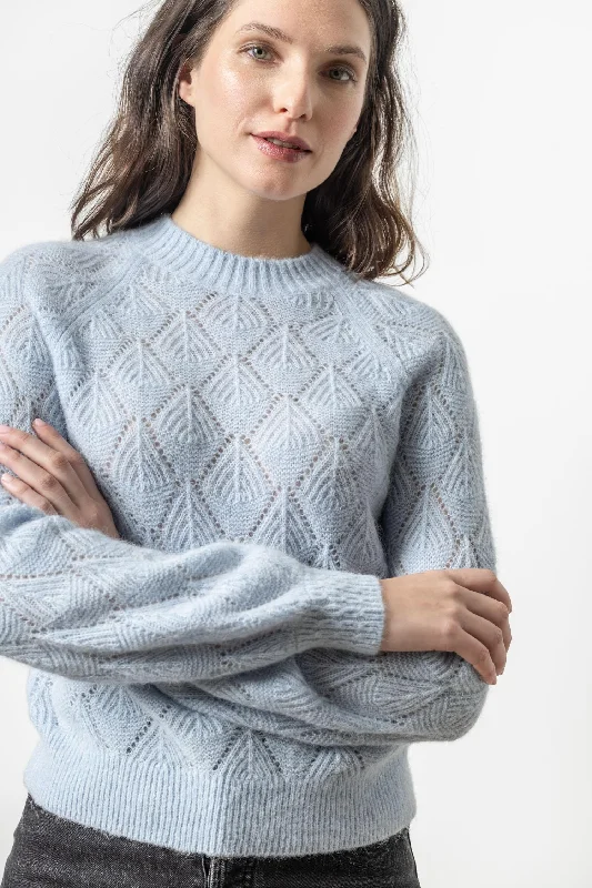 Plus Size Women's Belted Cable Knit SweatersPlus Size Women's Belted Cable Knit SweatersEasy Pointelle Crewneck Sweater in Glacier Plus Size Women's Belted Cable Knit SweatersPlus Size Women's Belted Cable Knit SweatersEasy Pointelle Crewneck Sweater in Glacier