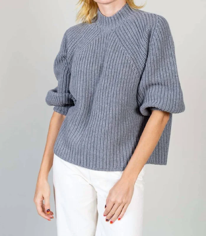 Plus Size Women's Ruffled Hem Sweaters in Floral PrintsEco Nueva Merel Sweater In Grey Plus Size Women's Ruffled Hem Sweaters in Floral PrintsEco Nueva Merel Sweater In Grey
