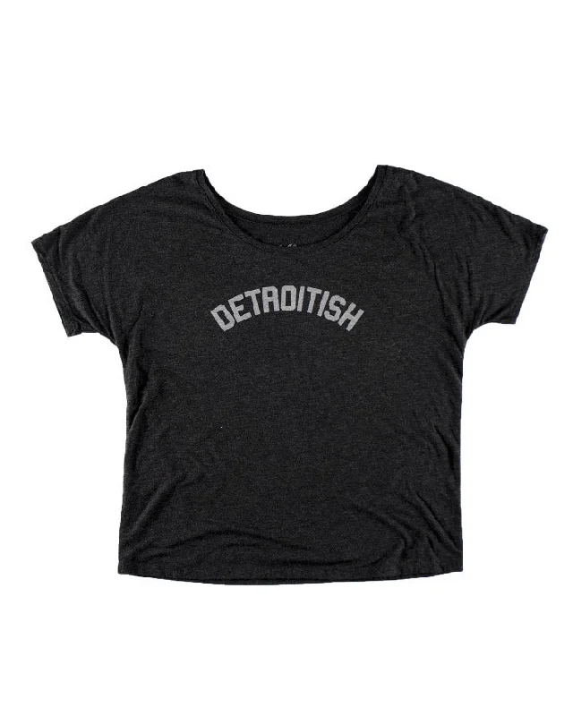 Sleeveless Women T Shirt for Summer ComfortInk Detroit Detroitish Slouchy T-Shirt - Charcoal Black Sleeveless Women T Shirt for Summer ComfortInk Detroit Detroitish Slouchy T-Shirt - Charcoal Black