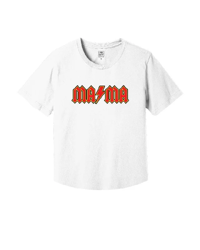 Pocketed Women T Shirt for Added FunctionalityINK "MAMA" Kinda Cropped T-Shirt - White Pocketed Women T Shirt for Added FunctionalityINK "MAMA" Kinda Cropped T-Shirt - White