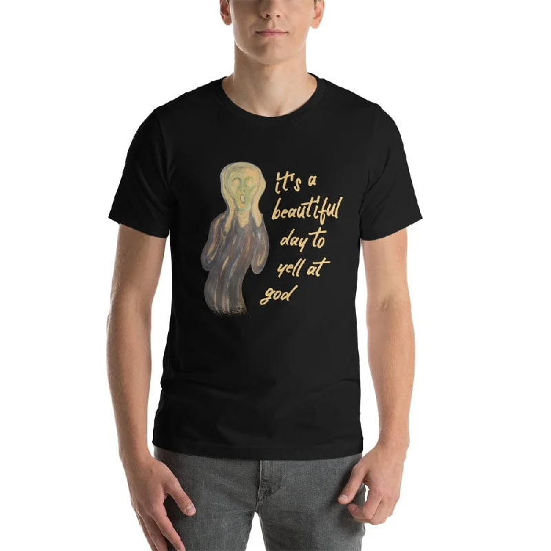 Sequined Women T Shirt for a Sparkly Night OutIt's a beautiful day to yell at god - Basic T-Shirt Sequined Women T Shirt for a Sparkly Night OutIt's a beautiful day to yell at god - Basic T-Shirt