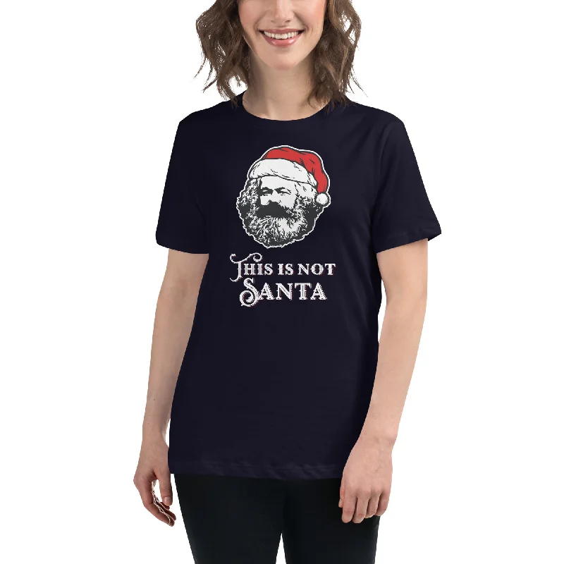 Embroidered Women T Shirt with Intricate DetailsMarx - This Is Not Santa - Women's T-Shirt Embroidered Women T Shirt with Intricate DetailsMarx - This Is Not Santa - Women's T-Shirt