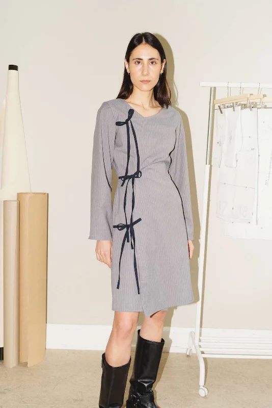 Strapless Women Dress with a Built - in Bra for Comfort and SupportPuff and Pencil Crossover Dress & Cone Sleeve Strapless Women Dress with a Built - in Bra for Comfort and SupportPuff and Pencil Crossover Dress & Cone Sleeve