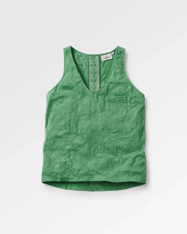 Embroidered Women T Shirt with Intricate DetailsRivergate Recycled Cotton Top - Green Spruce Embroidered Women T Shirt with Intricate DetailsRivergate Recycled Cotton Top - Green Spruce