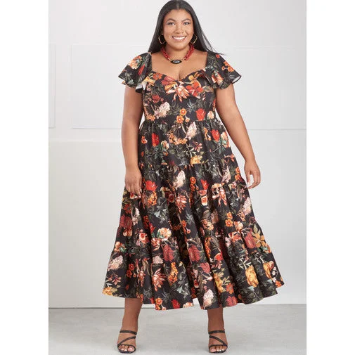 Printed Abstract Women Dress for a Modern and Artistic AppealSimplicity Dresses S9704 Printed Abstract Women Dress for a Modern and Artistic AppealSimplicity Dresses S9704