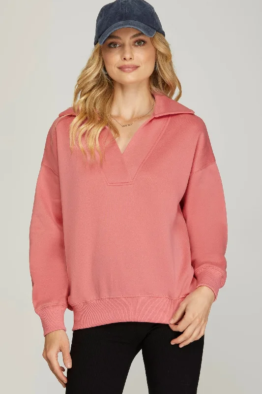 Split - Hem Women's Linen Blend Sweaters for SpringSplit - Hem Women's Linen Blend Sweaters for SpringLong Sleeve Collared Sweatshirt Split - Hem Women's Linen Blend Sweaters for SpringSplit - Hem Women's Linen Blend Sweaters for SpringLong Sleeve Collared Sweatshirt