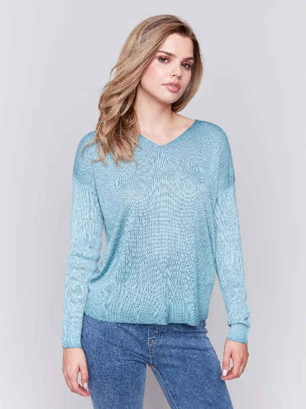 Split - Hem Women's Linen Blend Sweaters for SpringSplit - Hem Women's Linen Blend Sweaters for SpringSnow Wash V-Neck Sweater - Peacock Split - Hem Women's Linen Blend Sweaters for SpringSplit - Hem Women's Linen Blend Sweaters for SpringSnow Wash V-Neck Sweater - Peacock