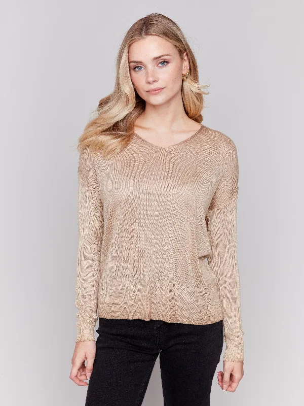 High - Low Hem Women's Cashmere - Blended SweatersHigh - Low Hem Women's Cashmere - Blended SweatersSnow Wash V-Neck Sweater - Truffle High - Low Hem Women's Cashmere - Blended SweatersHigh - Low Hem Women's Cashmere - Blended SweatersSnow Wash V-Neck Sweater - Truffle