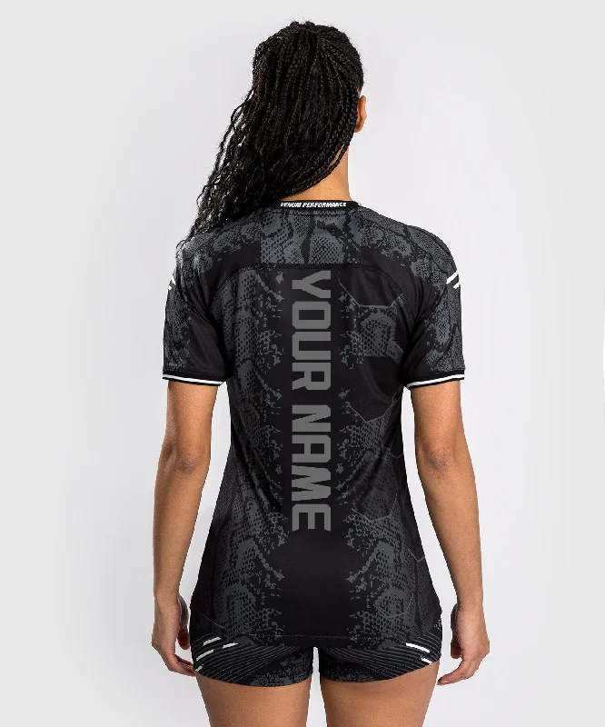 Pocketed Women T Shirt for Added FunctionalityUFC Adrenaline by Venum Personalized Authentic Fight Night Women's Walkout Jersey - Black Pocketed Women T Shirt for Added FunctionalityUFC Adrenaline by Venum Personalized Authentic Fight Night Women's Walkout Jersey - Black