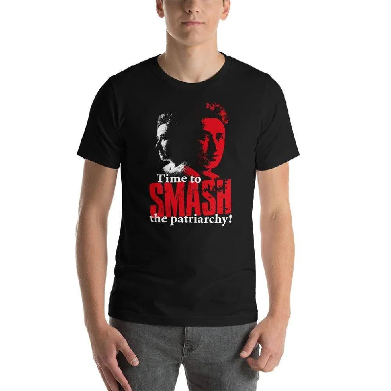 Moisture - Wicking Women T Shirt for Active LifestylesTime to SMASH the patriarchy! by Rosa Luxemburg - Basic T-Shirt Moisture - Wicking Women T Shirt for Active LifestylesTime to SMASH the patriarchy! by Rosa Luxemburg - Basic T-Shirt