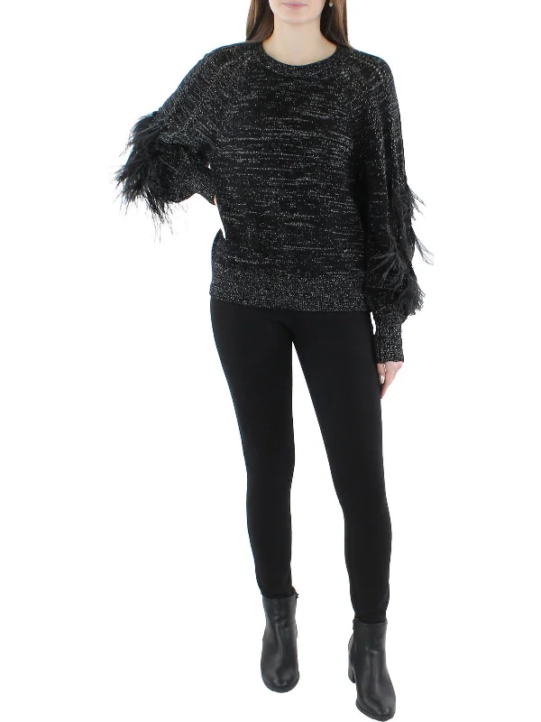 Split - Hem Women's Linen Blend Sweaters for SpringWomens Wool Blend Metallic Pullover Sweater Split - Hem Women's Linen Blend Sweaters for SpringWomens Wool Blend Metallic Pullover Sweater