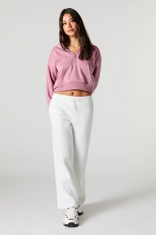 Women's cropped sweatshirt with a slogan graphic for a fun and expressive lookFleece Straight Leg Sweatpant Women's cropped sweatshirt with a slogan graphic for a fun and expressive lookFleece Straight Leg Sweatpant