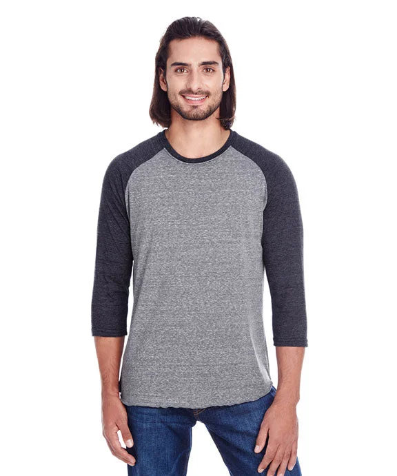 Women's graphic - printed sweatshirt featuring floral patterns for a feminine touch302G - Threadfast Apparel Unisex Triblend 3/4-Sleeve Raglan | Grey/Black Women's graphic - printed sweatshirt featuring floral patterns for a feminine touch302G - Threadfast Apparel Unisex Triblend 3/4-Sleeve Raglan | Grey/Black
