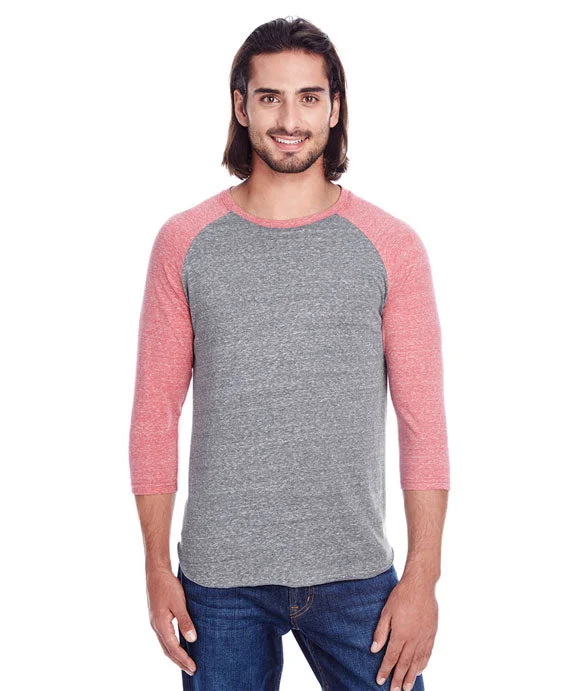 Women's zip - up sweatshirt in pastel blue for a soft and stylish outfit302G - Threadfast Apparel Unisex Triblend 3/4-Sleeve Raglan | Grey/Red Women's zip - up sweatshirt in pastel blue for a soft and stylish outfit302G - Threadfast Apparel Unisex Triblend 3/4-Sleeve Raglan | Grey/Red
