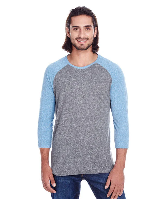 Women's hoodie with a glittery print for a glamorous and sparkly appearance302G - Threadfast Apparel Unisex Triblend 3/4-Sleeve Raglan | Grey/Royal Women's hoodie with a glittery print for a glamorous and sparkly appearance302G - Threadfast Apparel Unisex Triblend 3/4-Sleeve Raglan | Grey/Royal