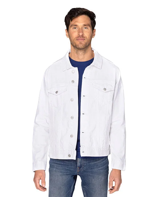 Women's quarter - zip sweatshirt made of organic cotton for eco - conscious fashion370J - Threadfast Apparel Unisex Denim Jacket | Off White Denim Women's quarter - zip sweatshirt made of organic cotton for eco - conscious fashion370J - Threadfast Apparel Unisex Denim Jacket | Off White Denim