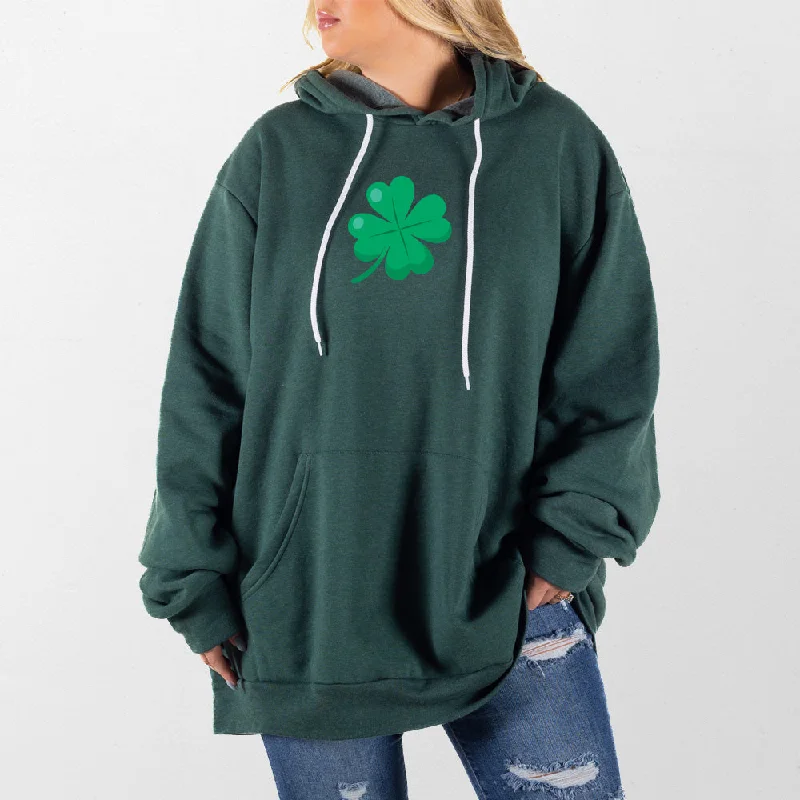 Women's cropped sweatshirt with a slogan graphic for a fun and expressive look4 Leaf Clover Giant Hoodie Women's cropped sweatshirt with a slogan graphic for a fun and expressive look4 Leaf Clover Giant Hoodie