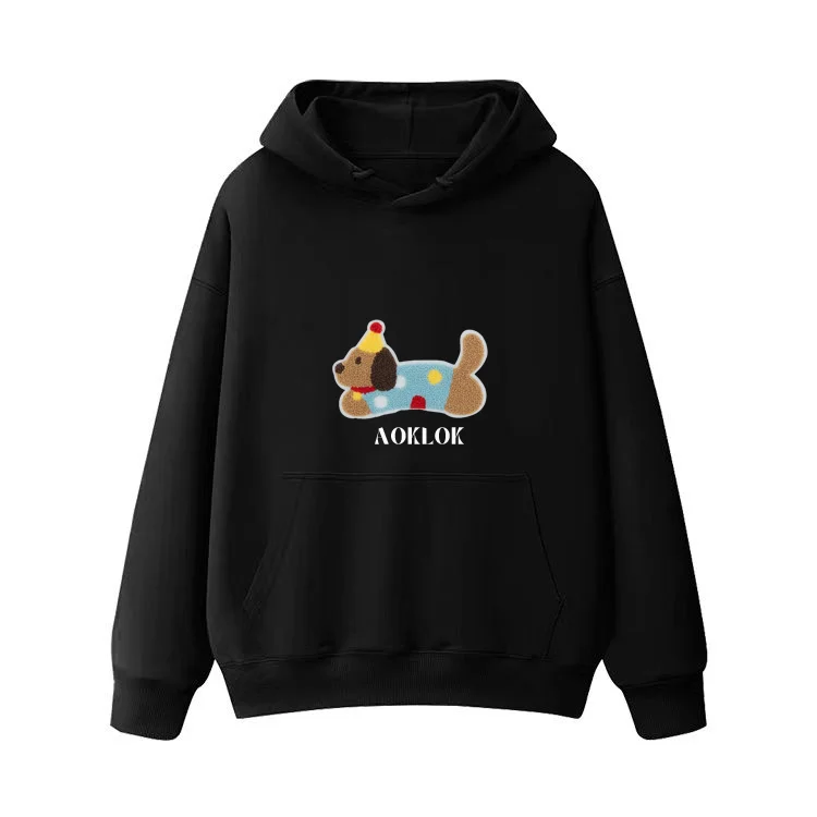 Women's color - block hoodie combining bold hues for a fashion - forward statementAG Embroidery Dachshund Dog In Birthday Hat Hoodie Women's color - block hoodie combining bold hues for a fashion - forward statementAG Embroidery Dachshund Dog In Birthday Hat Hoodie