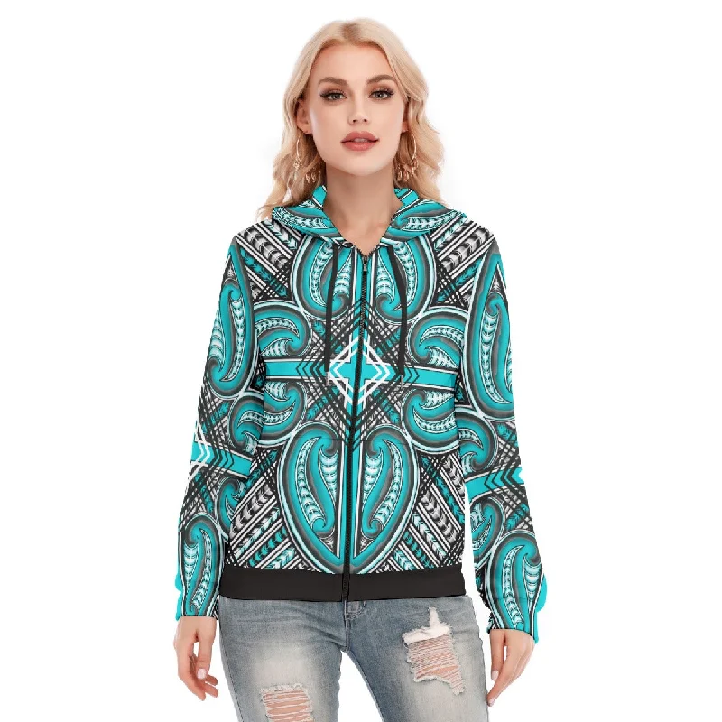 Women's tie - dye hoodie in bright colors for a retro and eye - catching styleAll-Over Print Women's Hoodie With Zipper Women's tie - dye hoodie in bright colors for a retro and eye - catching styleAll-Over Print Women's Hoodie With Zipper