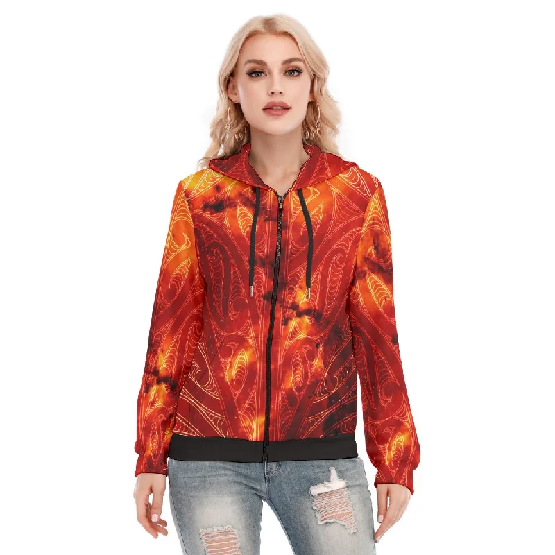 Women's hoodie with a glittery print for a glamorous and sparkly appearanceAll-Over Print Women's Hoodie With Zipper Women's hoodie with a glittery print for a glamorous and sparkly appearanceAll-Over Print Women's Hoodie With Zipper