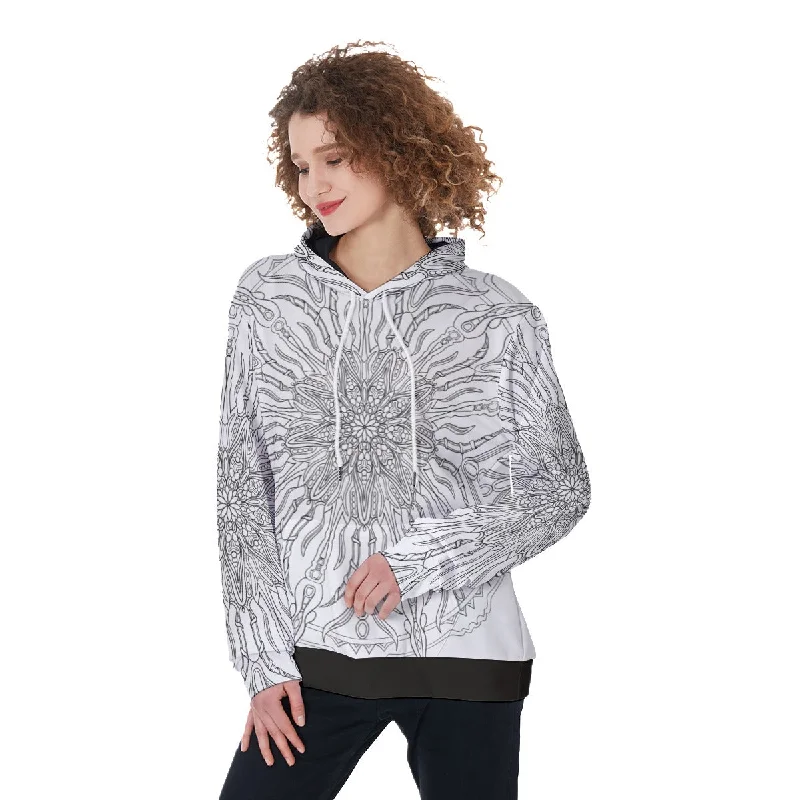 Women's zip - up sweatshirt in pastel blue for a soft and stylish outfitAll-Over Print Women's Pullover Hoodie Women's zip - up sweatshirt in pastel blue for a soft and stylish outfitAll-Over Print Women's Pullover Hoodie