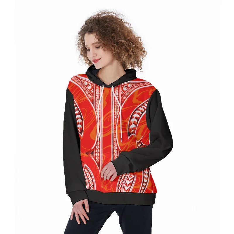 Women's oversized cropped hoodie with drawstrings for a trendy lookAll-Over Print Women's Pullover Hoodie Women's oversized cropped hoodie with drawstrings for a trendy lookAll-Over Print Women's Pullover Hoodie