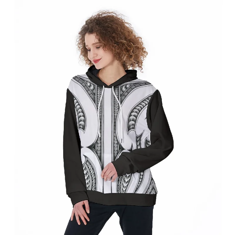 Women's mock - neck sweatshirt made of moisture - wicking material for fitness useAll-Over Print Women's Pullover Hoodie Women's mock - neck sweatshirt made of moisture - wicking material for fitness useAll-Over Print Women's Pullover Hoodie