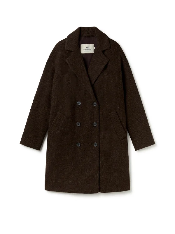 Women's trench coats with a removable belt for customizable stylingAluk - Chocolate
