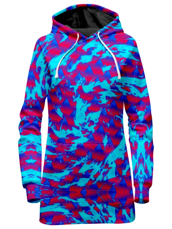 Women's sweatshirt with a mesh panel insert for breathability during workoutsBerry Blast Hypno Splatter Hoodie Dress Women's sweatshirt with a mesh panel insert for breathability during workoutsBerry Blast Hypno Splatter Hoodie Dress