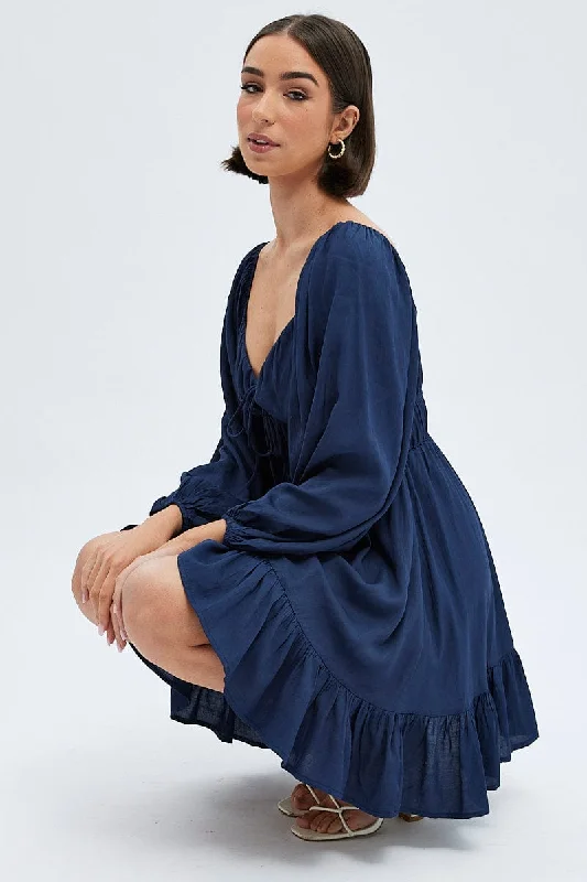 Sheath Women Dress with a Tailored Fit for a Professional LookBlue Fit and Flare Dress Long Sleeve Cut Out Sheath Women Dress with a Tailored Fit for a Professional LookBlue Fit and Flare Dress Long Sleeve Cut Out