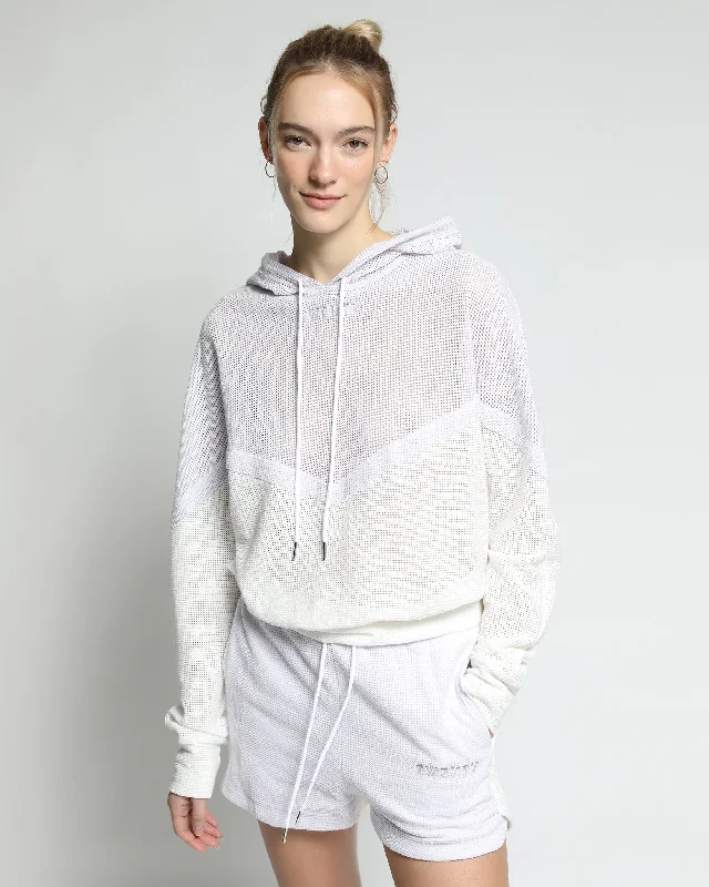 Women's hoodie with a glittery print for a glamorous and sparkly appearanceBreathe Mesh Color Block Hoodie (FINAL SALE) Women's hoodie with a glittery print for a glamorous and sparkly appearanceBreathe Mesh Color Block Hoodie (FINAL SALE)