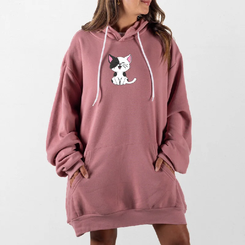 Women's hoodie with a glittery print for a glamorous and sparkly appearanceCartoon Kitty Giant Hoodie Women's hoodie with a glittery print for a glamorous and sparkly appearanceCartoon Kitty Giant Hoodie