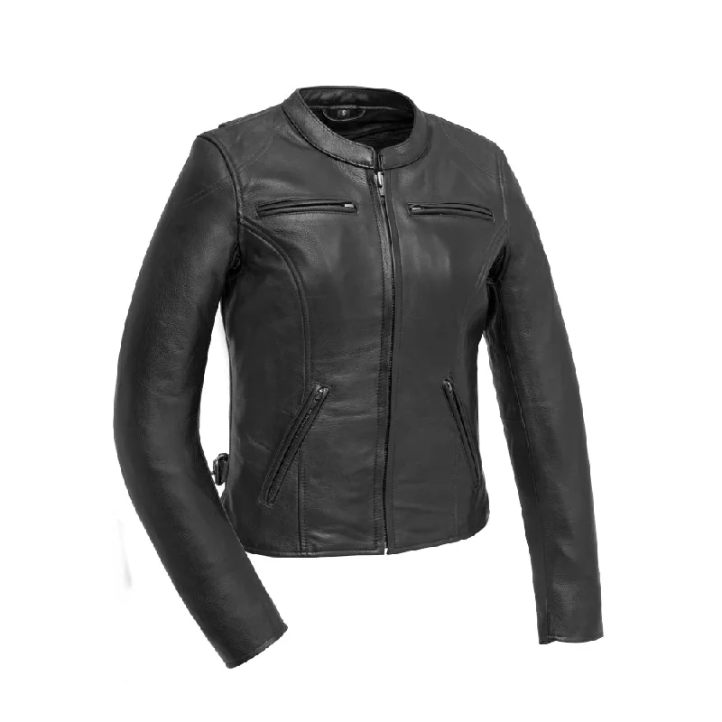 Women's cropped leather jackets with a fringe detail for a western - inspired outfitCompetition - Women's Motorcycle Leather Jacket Women's cropped leather jackets with a fringe detail for a western - inspired outfitCompetition - Women's Motorcycle Leather Jacket