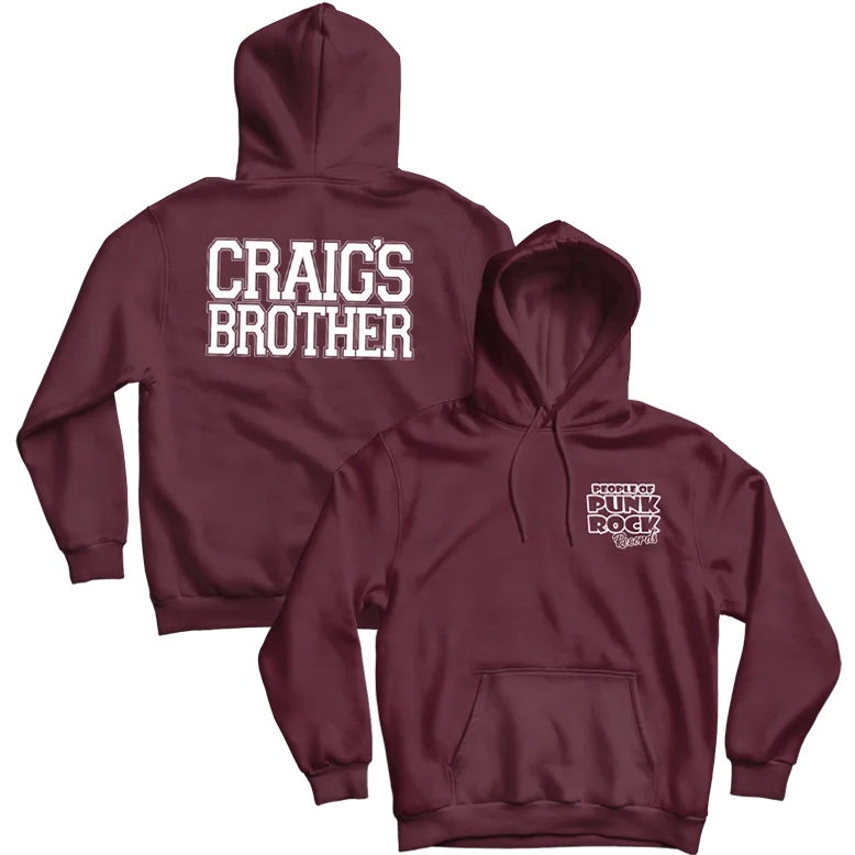 Women's color - block hoodie combining bold hues for a fashion - forward statementCRAIG'S BROTHER "Homecoming" (Maroon) (Pullover Hoodie) Women's color - block hoodie combining bold hues for a fashion - forward statementCRAIG'S BROTHER "Homecoming" (Maroon) (Pullover Hoodie)
