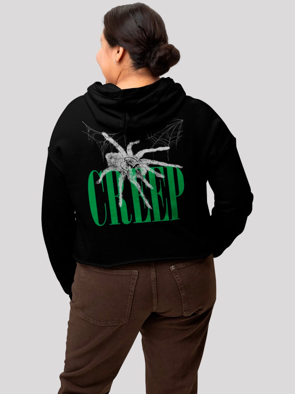 Women's pullover hoodie with a side slit for a modern and relaxed fitCreep Crop-Hoodie For Women Women's pullover hoodie with a side slit for a modern and relaxed fitCreep Crop-Hoodie For Women