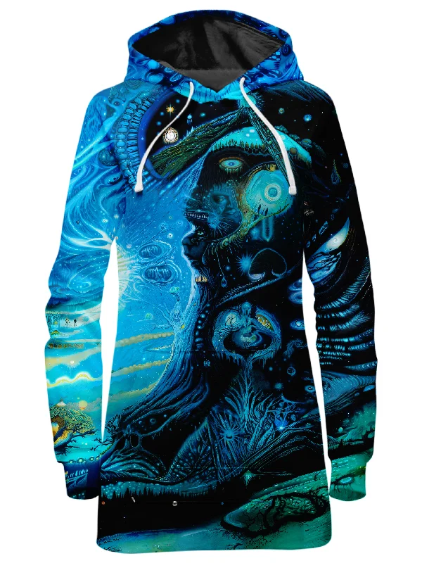 Women's color - block hoodie combining bold hues for a fashion - forward statementDeep Wisdom Hoodie Dress Women's color - block hoodie combining bold hues for a fashion - forward statementDeep Wisdom Hoodie Dress