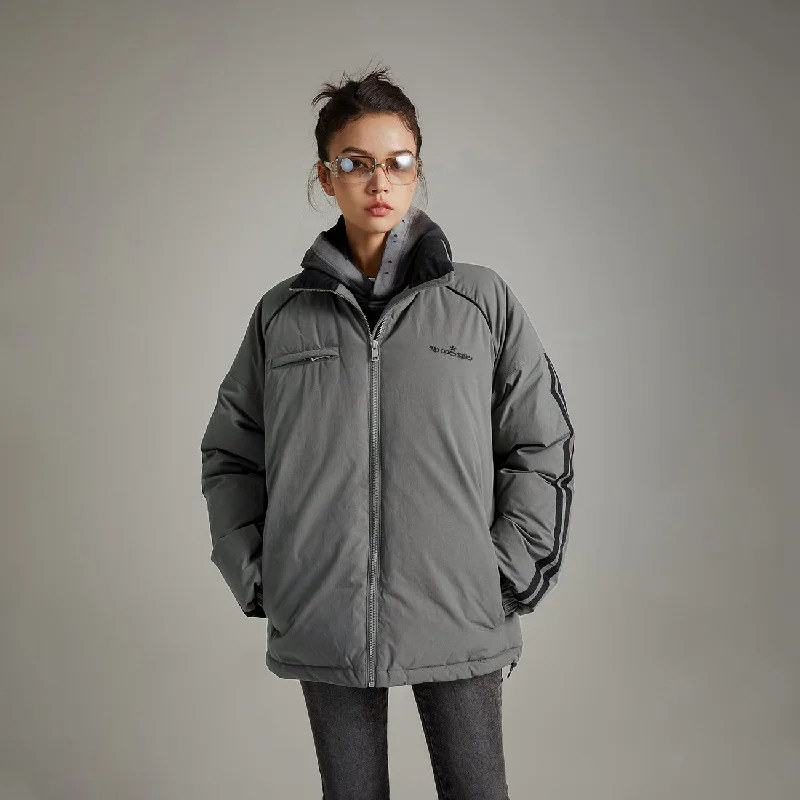 Women's long - line cardigan jackets in a soft knit for a cozy and elegant lookSporty Loose Fit Padded Jacket Women's long - line cardigan jackets in a soft knit for a cozy and elegant lookSporty Loose Fit Padded Jacket