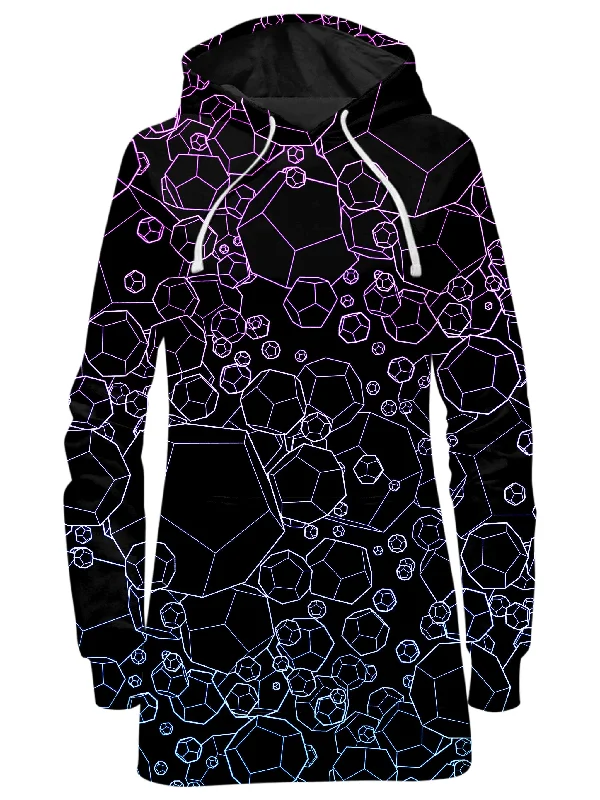 Women's cropped sweatshirt with a slogan graphic for a fun and expressive lookDodecahedron Madness Cold Hoodie Dress Women's cropped sweatshirt with a slogan graphic for a fun and expressive lookDodecahedron Madness Cold Hoodie Dress