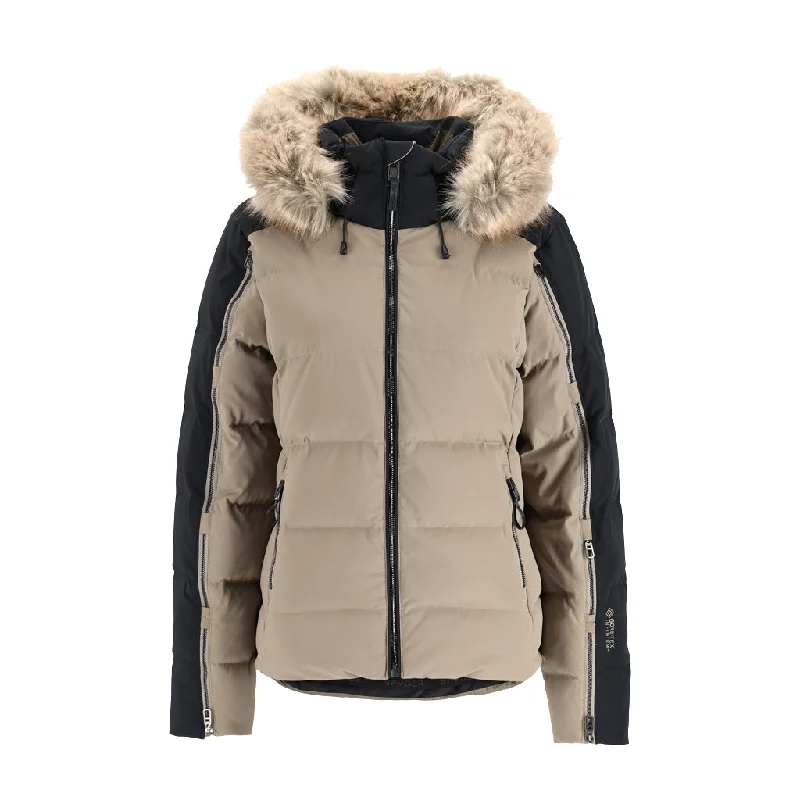 Women's cropped down jackets in bold colors for a sporty and fashionable winter outfitWomens Falline Faux Fur - Cashmere (2022) Women's cropped down jackets in bold colors for a sporty and fashionable winter outfitWomens Falline Faux Fur - Cashmere (2022)