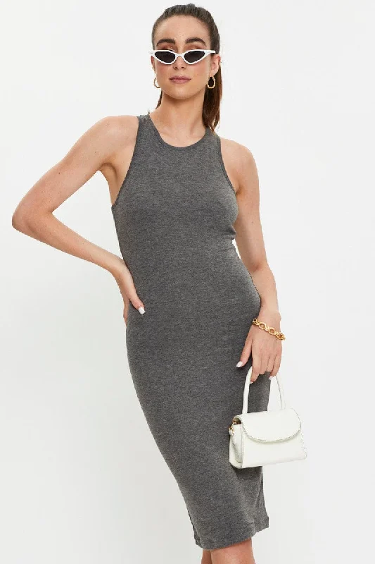 Printed Abstract Women Dress for a Modern and Artistic AppealGrey Racer Neck Tie Front Midi Bodycon Dress Printed Abstract Women Dress for a Modern and Artistic AppealGrey Racer Neck Tie Front Midi Bodycon Dress