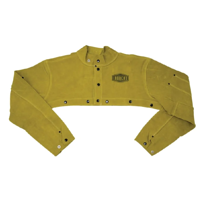Women's shearling - lined suede jackets for ultimate warmth and luxuryIroncat Leather Cape Sleeves, 10 3/4", Anodized Snaps, Medium, Golden Yellow Women's shearling - lined suede jackets for ultimate warmth and luxuryIroncat Leather Cape Sleeves, 10 3/4", Anodized Snaps, Medium, Golden Yellow