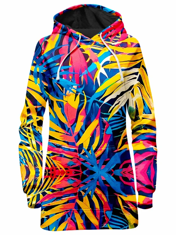 Women's zip - front sweatshirt with contrast stitching for a sporty aestheticJungle Folio Hoodie Dress Women's zip - front sweatshirt with contrast stitching for a sporty aestheticJungle Folio Hoodie Dress