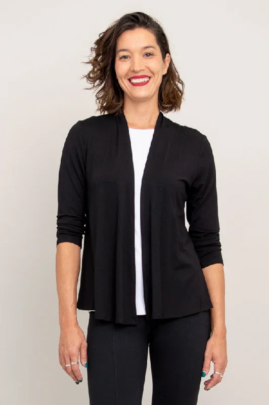 Women's faux fur - trimmed denim jackets for a trendy and cozy styleKathy Jacket, Black, Bamboo Women's faux fur - trimmed denim jackets for a trendy and cozy styleKathy Jacket, Black, Bamboo