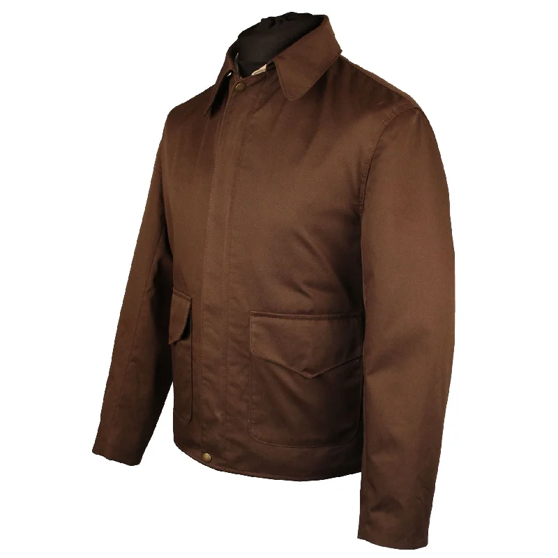 Women's long - line cardigan jackets in a soft knit for a cozy and elegant lookLast Crusade Jacket in Brown Cotton Women's long - line cardigan jackets in a soft knit for a cozy and elegant lookLast Crusade Jacket in Brown Cotton