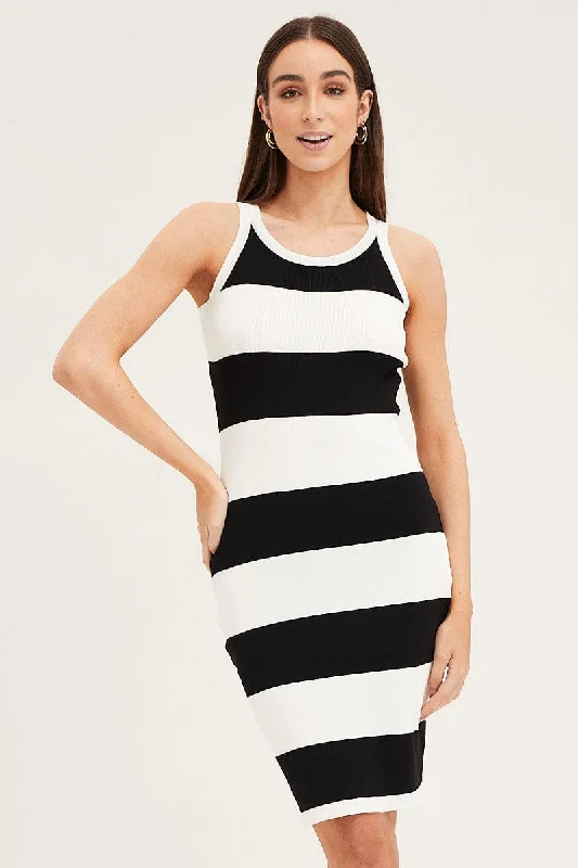 Strapless Women Dress with a Built - in Bra for Comfort and SupportMulti Kint Dress
