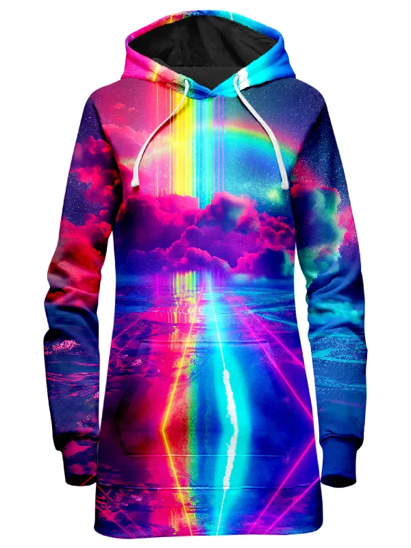Women's mock - neck sweatshirt made of moisture - wicking material for fitness useNexus Rainbow Hoodie Dress Women's mock - neck sweatshirt made of moisture - wicking material for fitness useNexus Rainbow Hoodie Dress
