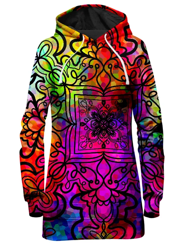 Women's oversized cropped hoodie with drawstrings for a trendy lookOrnate on Plasma Hoodie Dress Women's oversized cropped hoodie with drawstrings for a trendy lookOrnate on Plasma Hoodie Dress