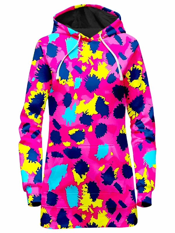 Women's color - block hoodie combining bold hues for a fashion - forward statementPink Panther Hoodie Dress Women's color - block hoodie combining bold hues for a fashion - forward statementPink Panther Hoodie Dress