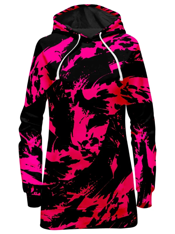Women's graphic - printed sweatshirt featuring floral patterns for a feminine touchPink Swirl Hoodie Dress Women's graphic - printed sweatshirt featuring floral patterns for a feminine touchPink Swirl Hoodie Dress