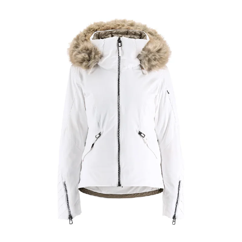 Women's faux fur - trimmed denim jackets for a trendy and cozy styleWomens Pinnacle - White (2022) Women's faux fur - trimmed denim jackets for a trendy and cozy styleWomens Pinnacle - White (2022)